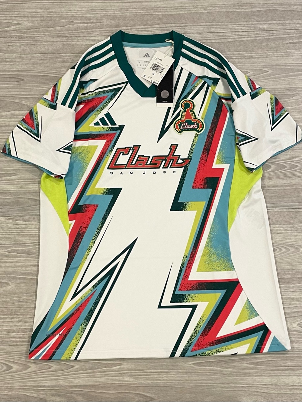 New! Adidas 2025/26 Authentic San Jose Clash Earthquakes Jersey Mens Size Medium